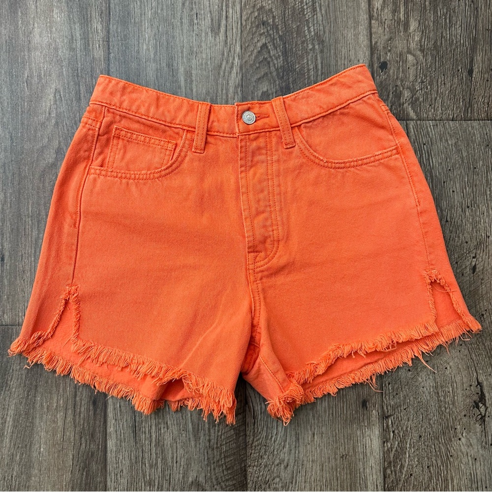 7 For All Mankind Easy Ruby Cutoff Shorts Women’s Size 26 Orange